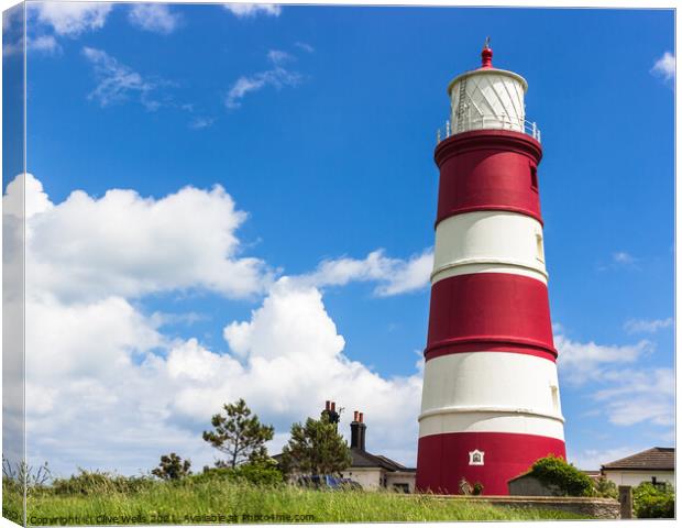 Happisburgh Lighthouse   Canvas Print by Clive Wells