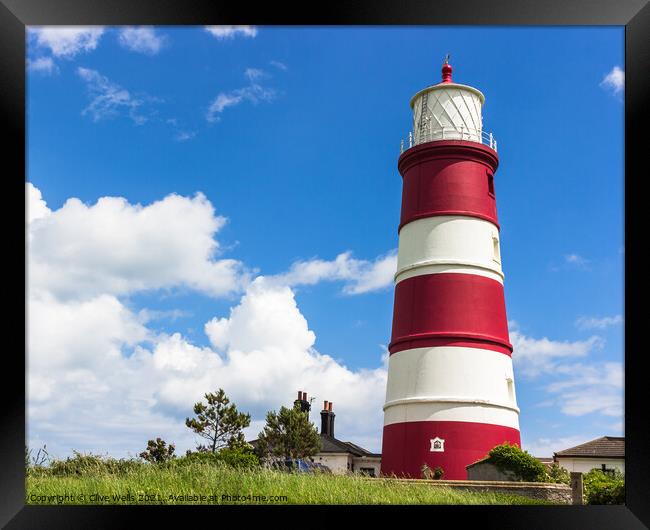 Happisburgh Lighthouse   Framed Print by Clive Wells