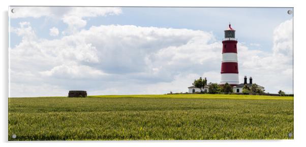 Lighthouse in a field at Happisburgh Acrylic by Clive Wells