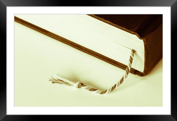 Bookmark in an Old Book Framed Mounted Print by Pearl Bucknall