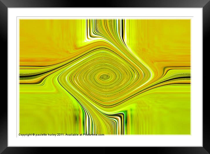 Lemon+Orange Abstract Framed Mounted Print by paulette hurley