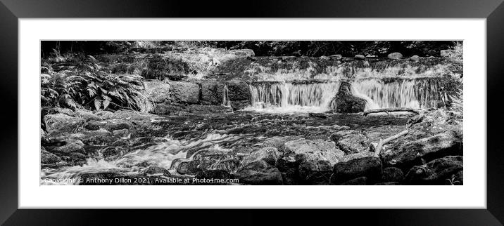 Abstract Pano Waterfall Framed Mounted Print by Anthony Dillon