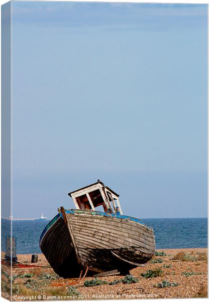 An Old Wrecked Fishing Boat 10 Canvas Print by Dawn O'Connor