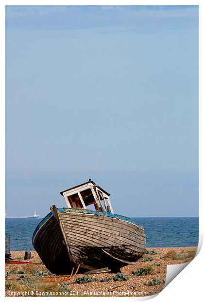 An Old Wrecked Fishing Boat 10 Print by Dawn O'Connor