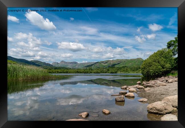 ElterWater Lake Reflections, the Lake District Framed Print by Jo Sowden