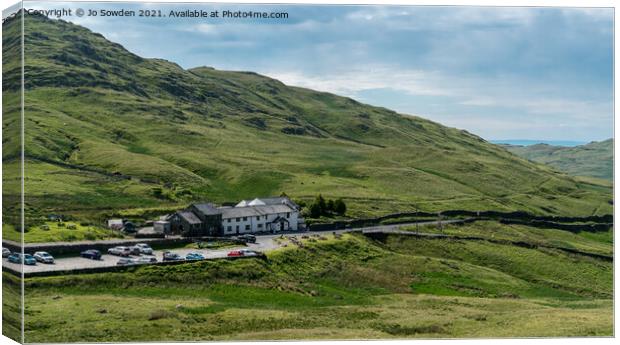 The Kirkstone Pass Inn, the Lake District Canvas Print by Jo Sowden