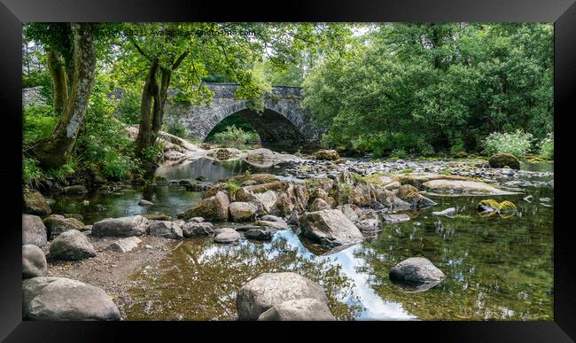 Skelwith Bridge Reflections, The Lake District Framed Print by Jo Sowden