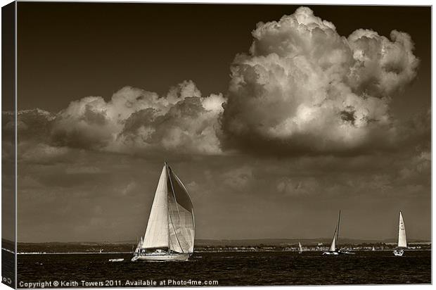Cowes Yachting Canvases & Prints Canvas Print by Keith Towers Canvases & Prints