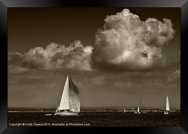 Cowes Yachting Canvases & Prints Framed Print by Keith Towers Canvases & Prints