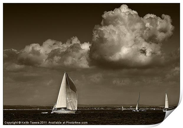 Cowes Yachting Canvases & Prints Print by Keith Towers Canvases & Prints