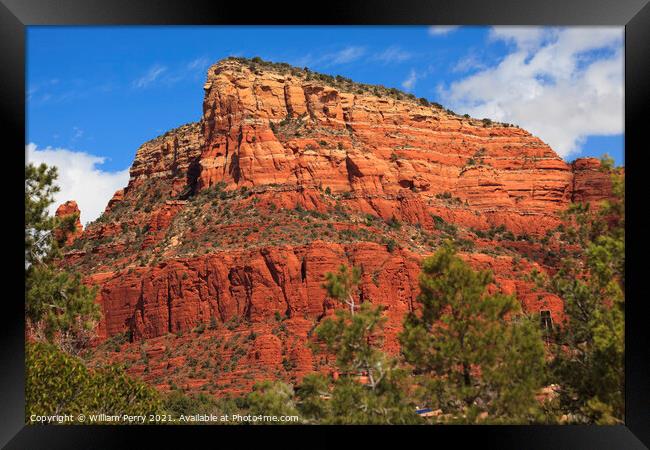 Red Rock Canyon Little Horse Park Sedona Arizona Framed Print by William Perry