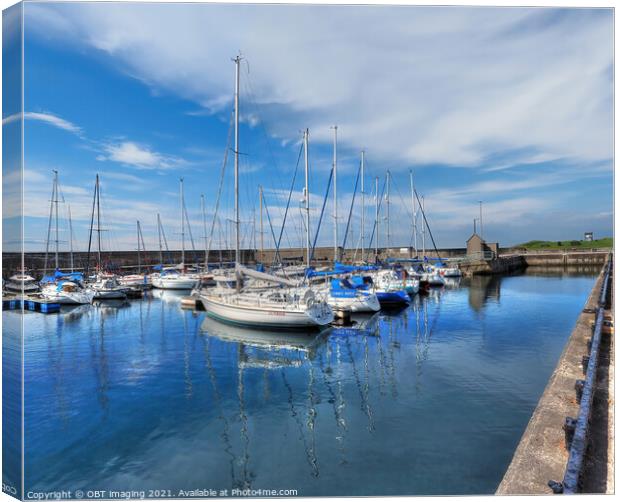 Whitehills Village Harbour Marina Bliss   Canvas Print by OBT imaging