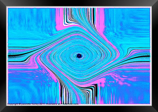 Blue Coloured Abstract. Framed Print by paulette hurley