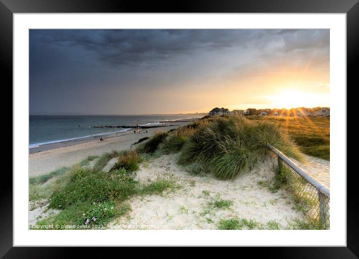 Sunset over Southbourne Beach Framed Mounted Print by Anthony Hart