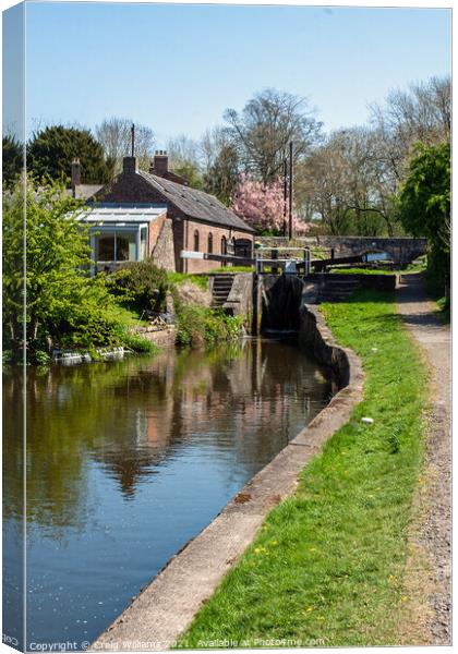 Caldon Canal at Endon near Stoke Canvas Print by Craig Williams