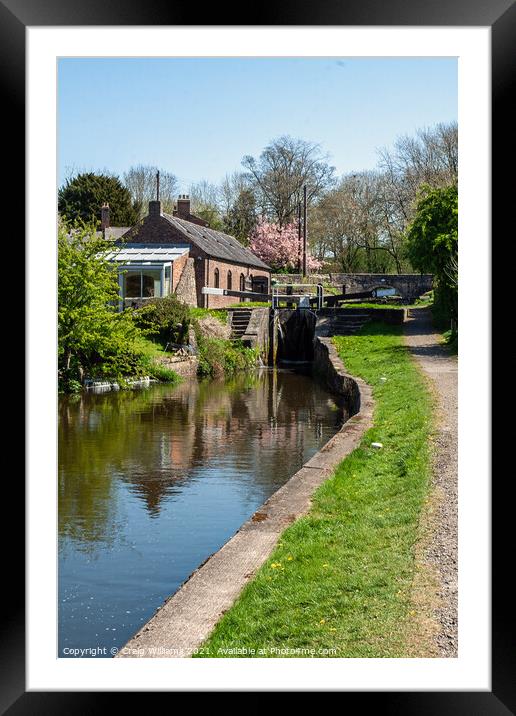 Caldon Canal at Endon near Stoke Framed Mounted Print by Craig Williams