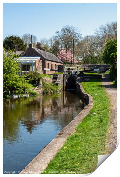 Caldon Canal at Endon near Stoke Print by Craig Williams