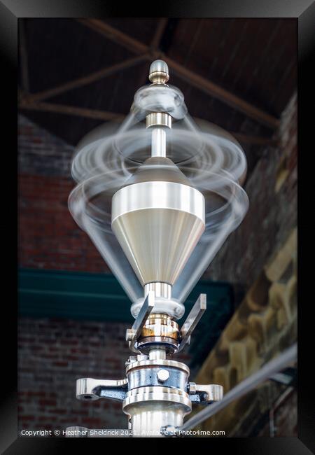 Spinning steam engine governor Framed Print by Heather Sheldrick