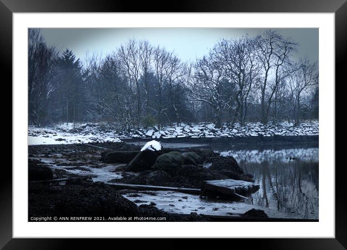 A winters scene Framed Mounted Print by ANN RENFREW