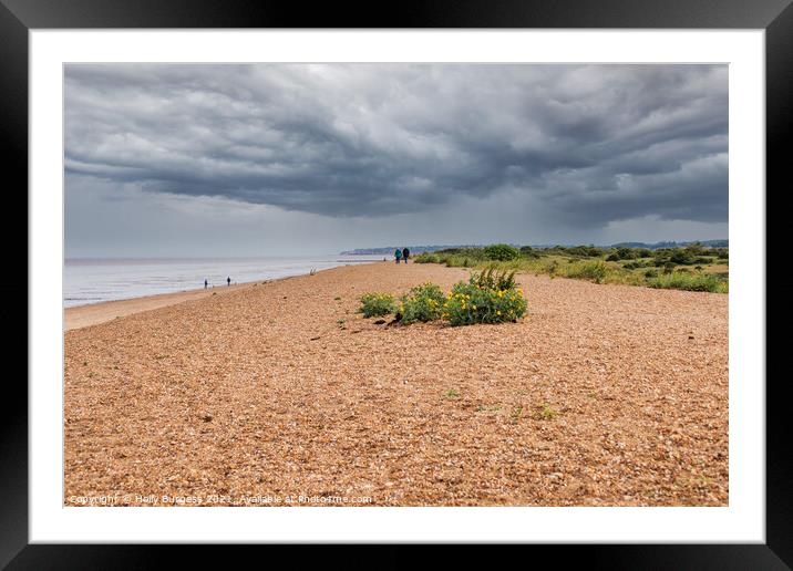 A Tranquil Escape to Snellisham Beach Framed Mounted Print by Holly Burgess