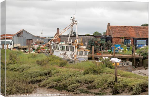 Branchester Staithe Canvas Print by Holly Burgess