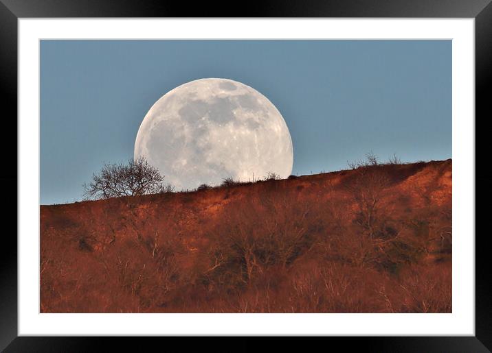 Full Snow Moonrise Framed Mounted Print by Susan Snow