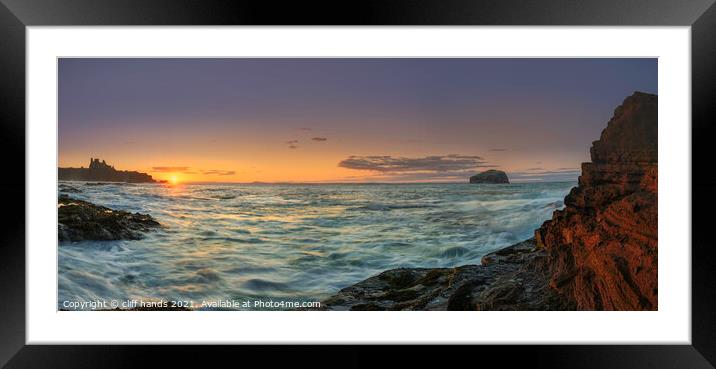 sunset view of Tantallon castle. Framed Mounted Print by Scotland's Scenery