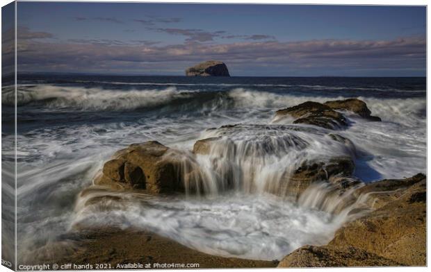 The cauldron with views to Bass Rock. Canvas Print by Scotland's Scenery