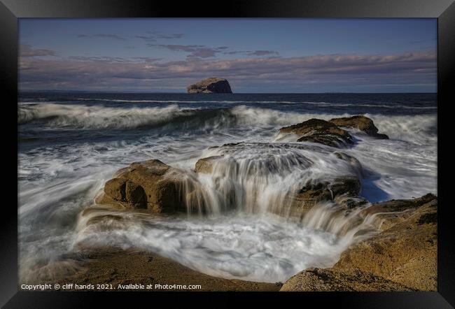 The cauldron with views to Bass Rock. Framed Print by Scotland's Scenery