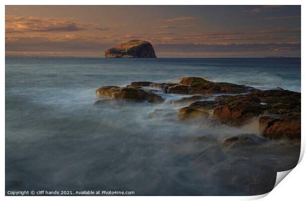Bass rock sunset Print by Scotland's Scenery
