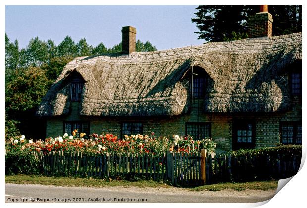 Thatched Cottage Beaulieu 1969 Print by Bygone Images