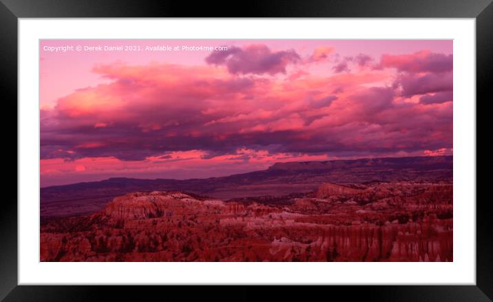 Spectacular Bryce Canyon Sunset Framed Mounted Print by Derek Daniel