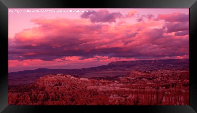 Spectacular Bryce Canyon Sunset Framed Print by Derek Daniel