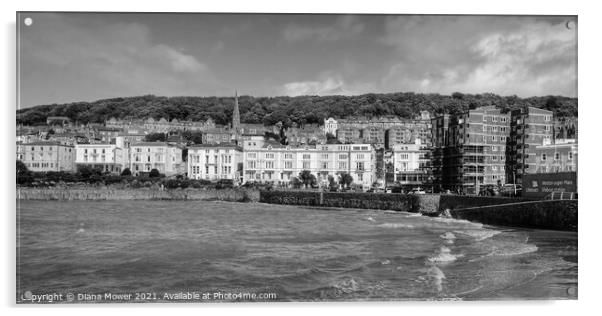  Weston-super-Mare in Black and white Acrylic by Diana Mower