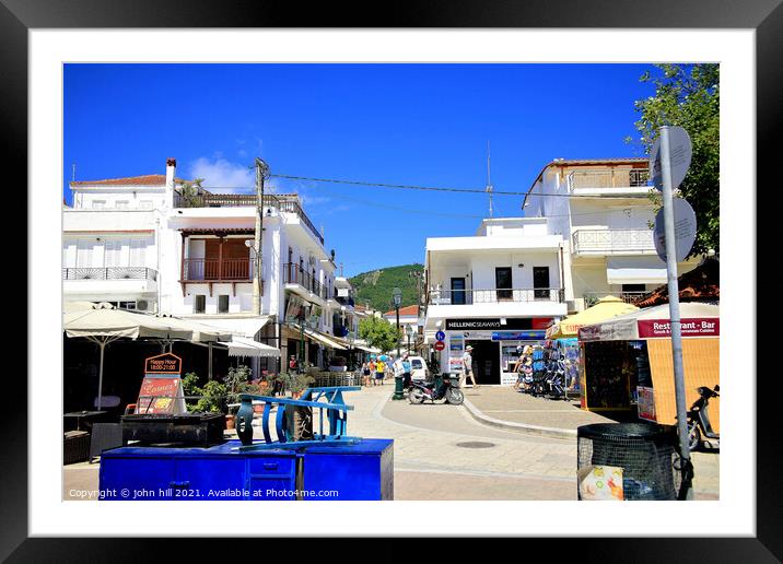 Skiathos Town, Skiathos, Greece. Framed Mounted Print by john hill