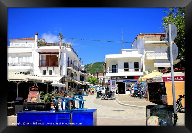 Skiathos Town, Skiathos, Greece. Framed Print by john hill