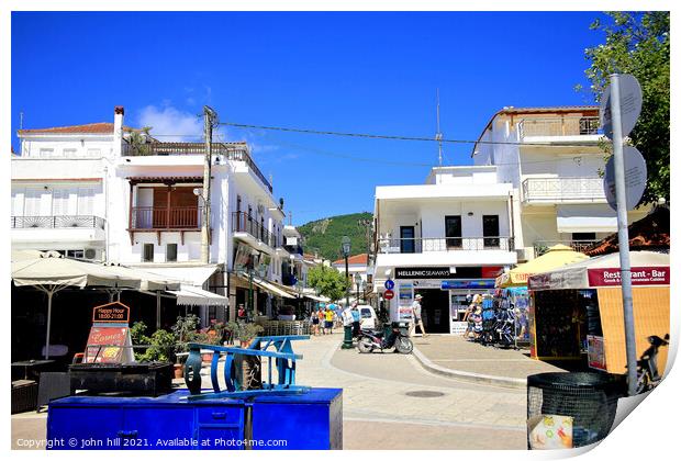 Skiathos Town, Skiathos, Greece. Print by john hill