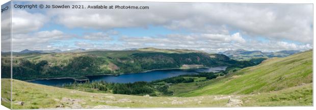 Thirlmere Lake, The Lake District Canvas Print by Jo Sowden