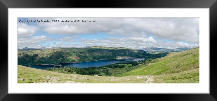 Thirlmere Lake, The Lake District Framed Mounted Print by Jo Sowden