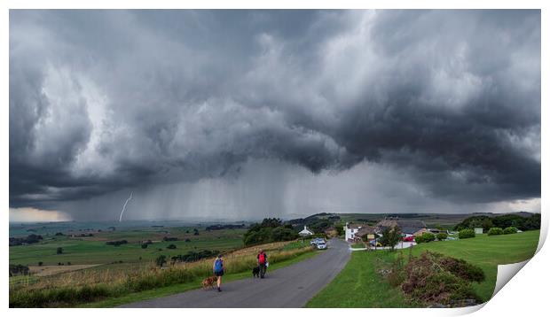Storm over Eyam Edge in Derbyshire Print by John Finney