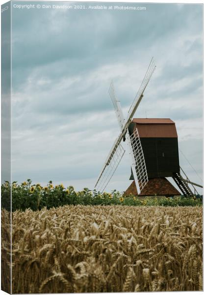 Stevington Windmill Canvas Print by Dan Davidson