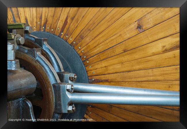 Bancroft Mill Flywheel Close-up Framed Print by Heather Sheldrick