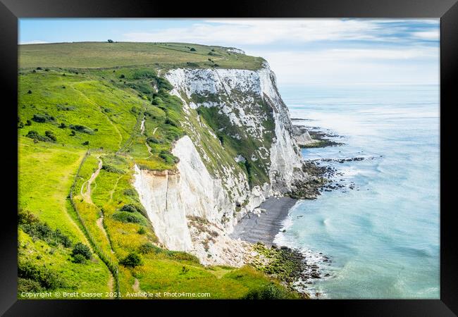 White Cliffs Of Dover  Framed Print by Brett Gasser