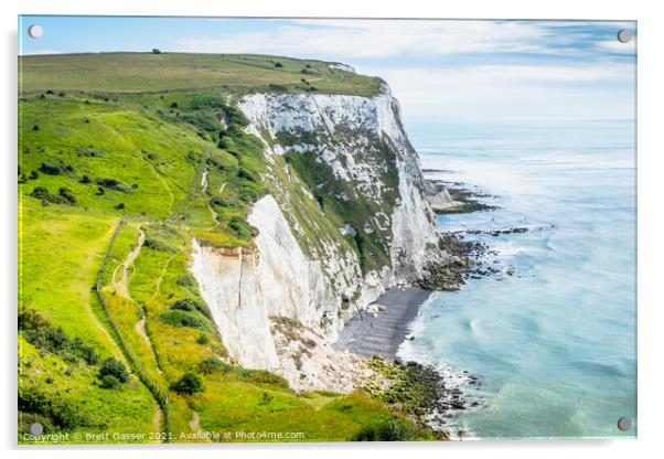White Cliffs Of Dover  Acrylic by Brett Gasser