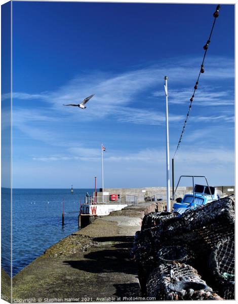 Harbour Wall Canvas Print by Stephen Hamer