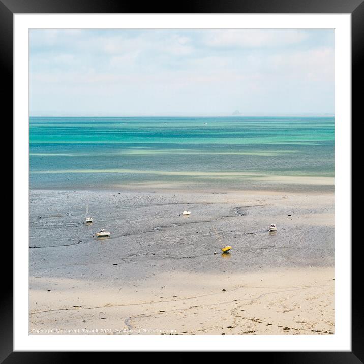 Cancale bay 3 Framed Mounted Print by Laurent Renault