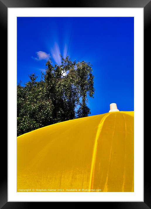 Yellow Brolly Framed Mounted Print by Stephen Hamer