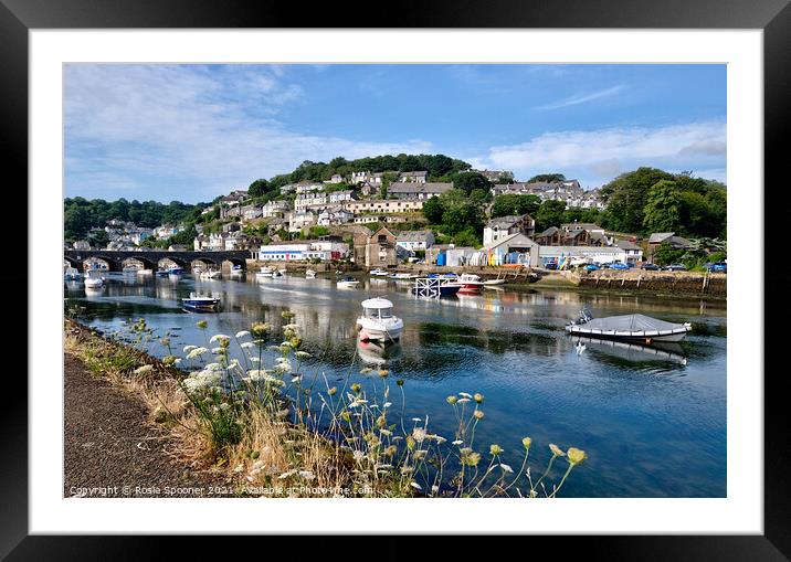 Early morning on The River Looe in Cornwall Framed Mounted Print by Rosie Spooner