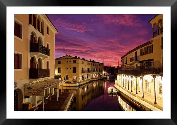 Ethereal Sunset in Port Grimaud Framed Mounted Print by Roger Mechan