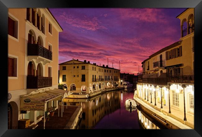 Ethereal Sunset in Port Grimaud Framed Print by Roger Mechan